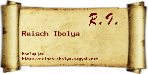 Reisch Ibolya névjegykártya